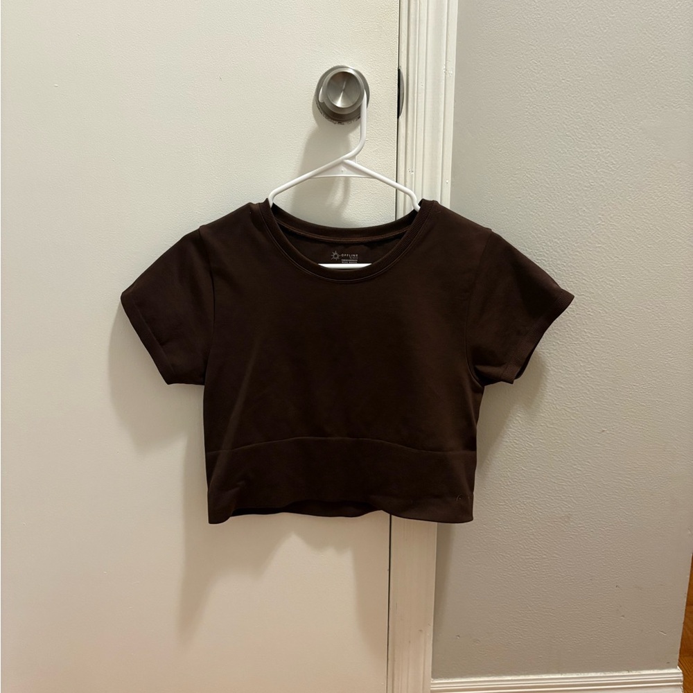 Aerie Dark Brown Women's Crop Top